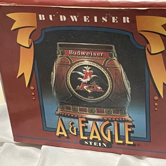 Budweiser A & Eagle Stein 1930 edition-Fourth in Series _#22574 stamped in gold - Picture 3 of 5
